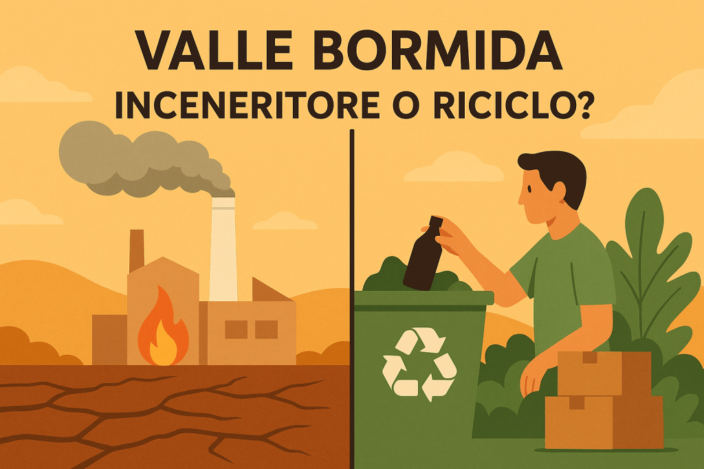 🌱 VALLE BORMIDA: INCENERITORE O RICICLO? DUE SCENARI POSSIBILI
In Val Bormida non stiamo discutendo solo di un impianto, ma del modello di sviluppo che vogliamo per il nostro territorio.
Da una parte c’è l’inceneritore:
➡️ ceneri da smaltire
➡️ emissioni in un’area già fragile
➡️ un sistema che richiede rifiuti per funzionare
Dall’altra c’è il riciclo avanzato e i CRRM:
➡️ meno rifiuti da trattare
➡️ materiali recuperati e valorizzati
➡️ coinvolgimento dei cittadini con benefici concreti
La domanda è semplice: dove vogliamo che vada la Valle?
Verso un futuro fatto di fumi e ceneri… o verso un’economia pulita che crea valore invece di bruciarlo?
La scelta riguarda tutti noi. E il momento di farla è adesso. 🌍💚